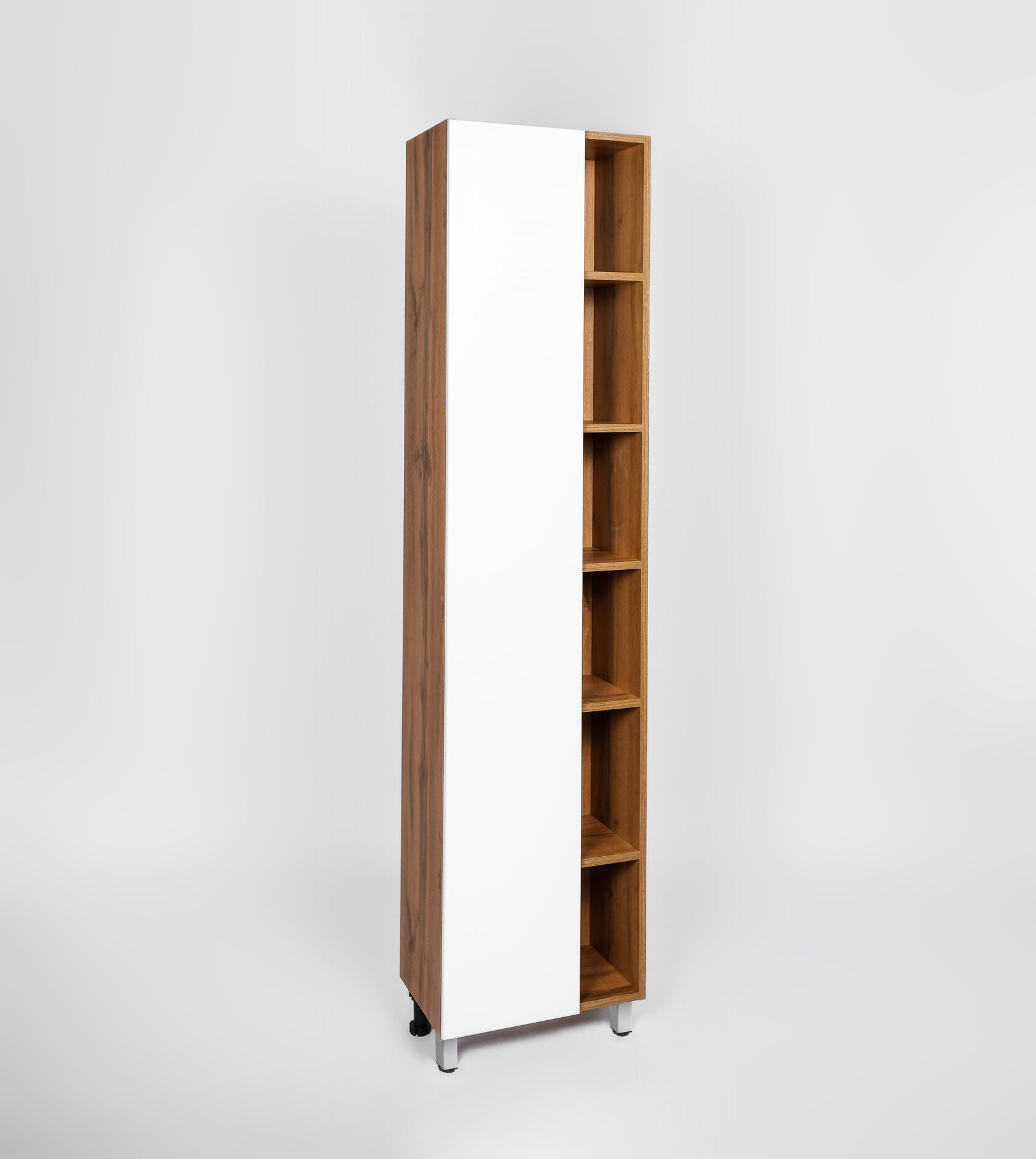 Пенал напольный Viant Бостон 45 L/R белый/дуб вотан