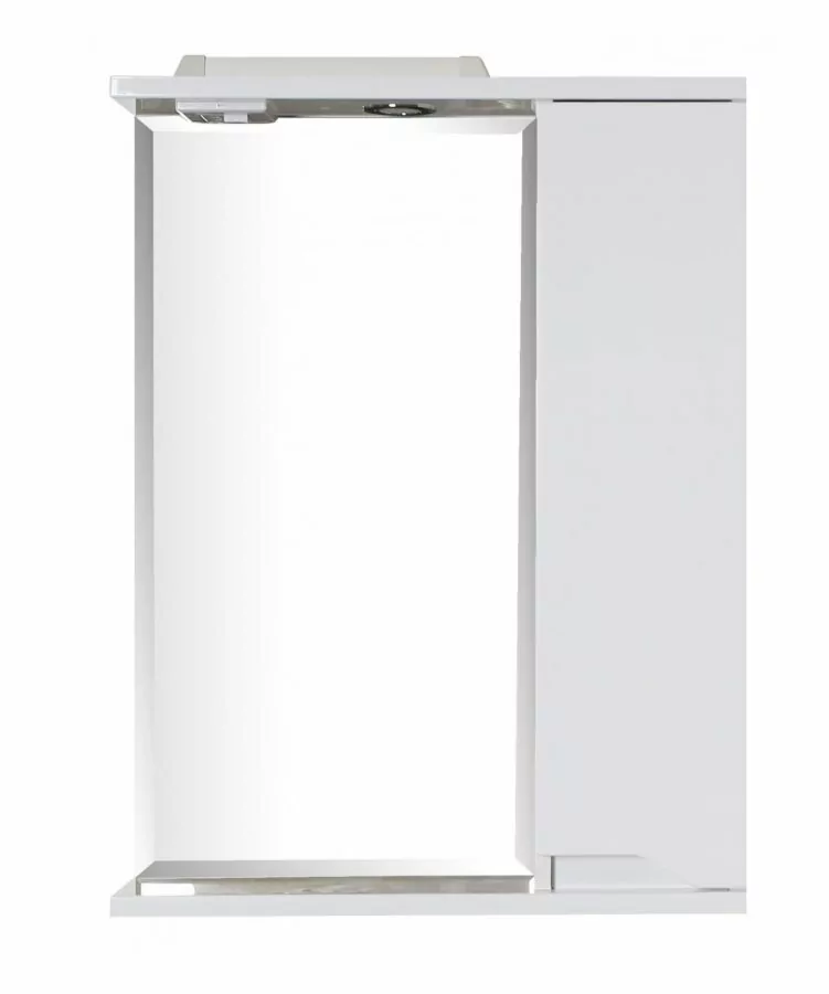 Зеркало со шкафчиком Асб-мебель Бари 60 R свет, белый