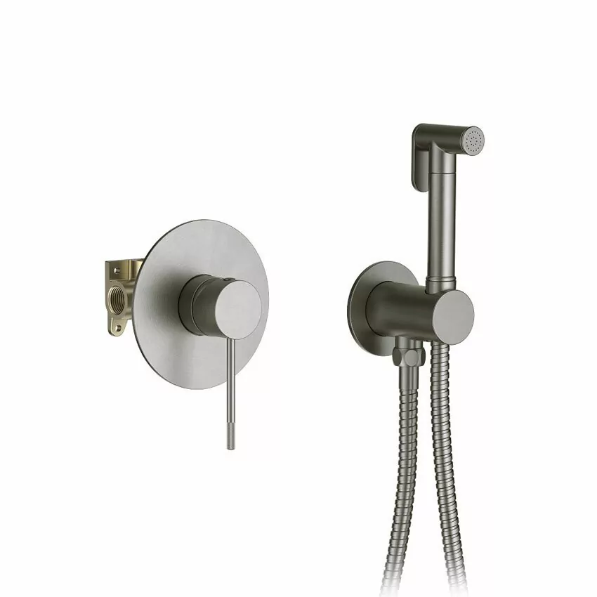 Смеситель с гигиеническим душем Timo Saona 2389/18SM черное золото