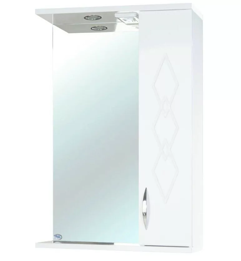 Зеркало-шкаф Bellezza Элеганс 50 R свет, белый