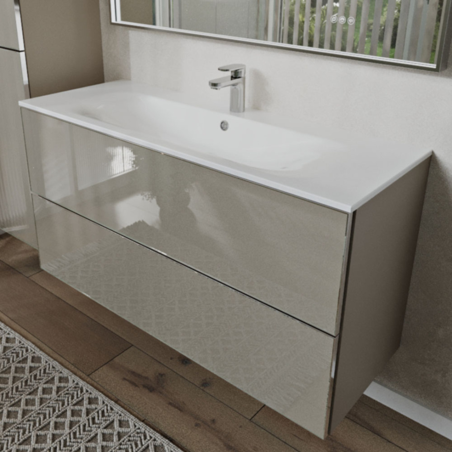 Тумба с раковиной подвесная (120 см) Terminus Vega VEG101202200501OSL, капучино