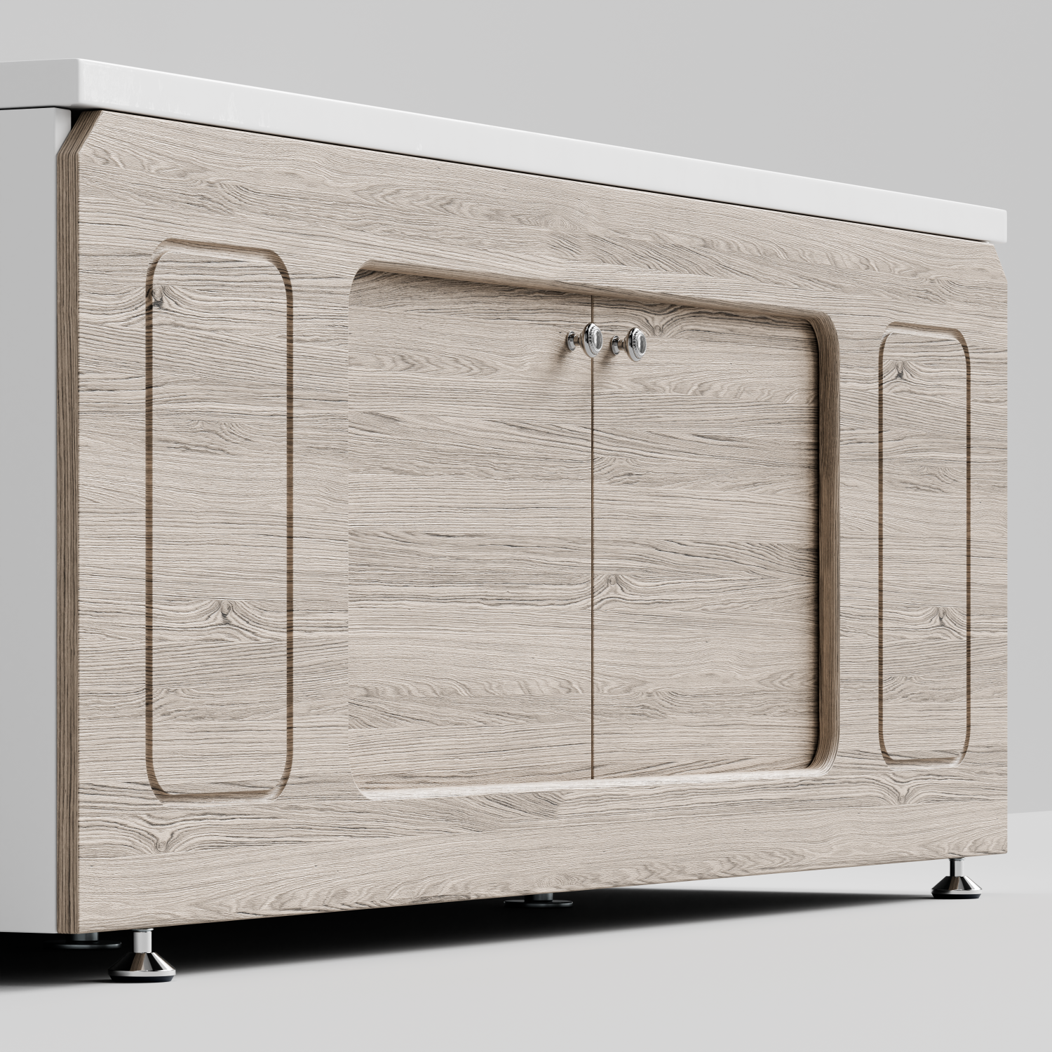 Экран под ванну Vod-ok Лидер 150 раздвижной Дубослив ореховый светлый