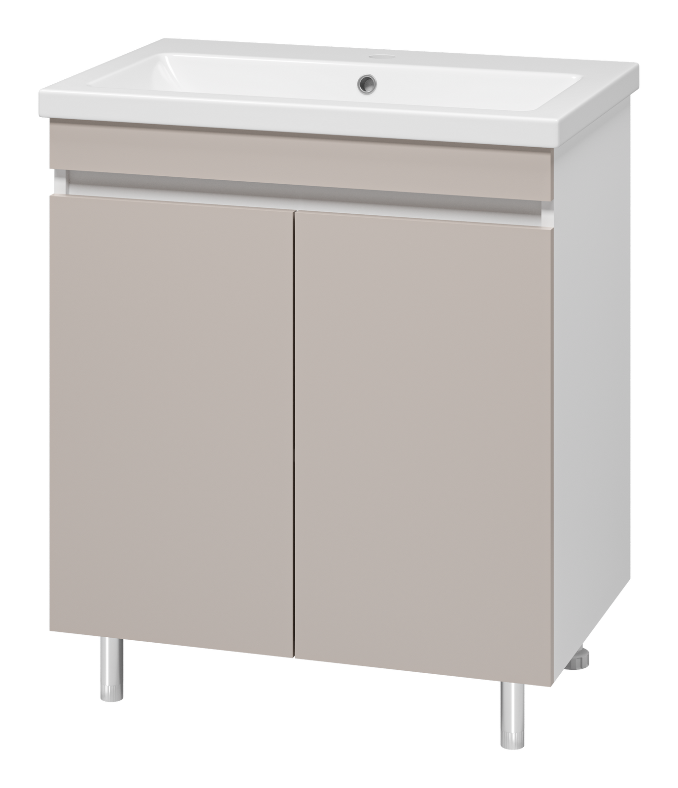 Тумба Misty Майна 70 с раковиной Como 70, напольный, сливки/белый