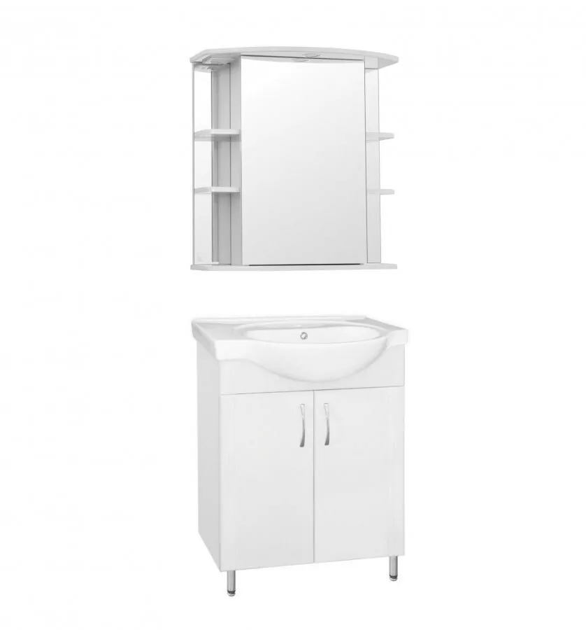 Зеркало-шкаф Style Line Эко Стандарт Лира 70/С свет, белый