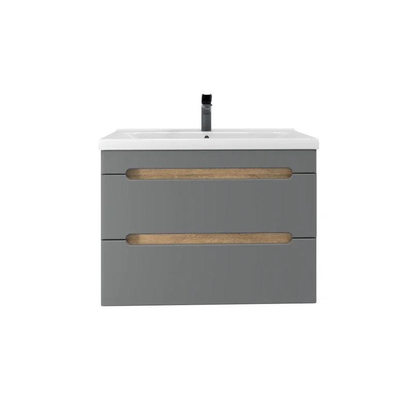 Тумба подвесная SanStar Diva 70 с раковиной Миранда 70 (комплект), Gold Craft