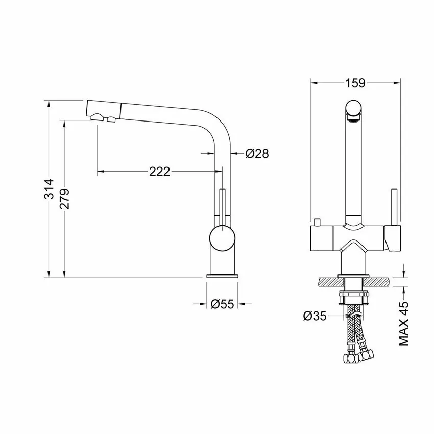 Смеситель для кухни Timo Saona 2396/00F хром