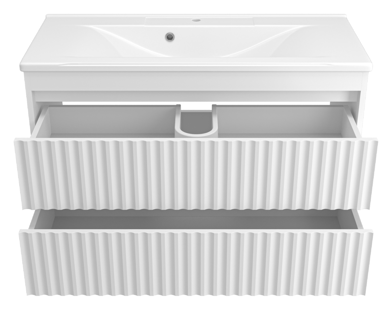 Тумба с раковиной Brevita Balaton 100 подвесная, белый