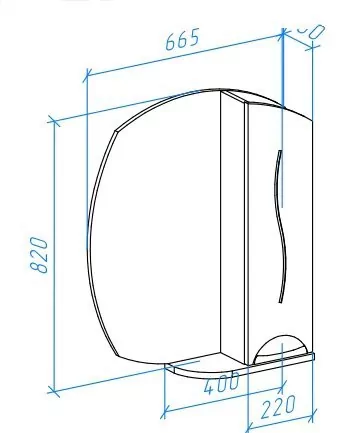 Зеркало-шкаф Bellezza Глория 65 R белый