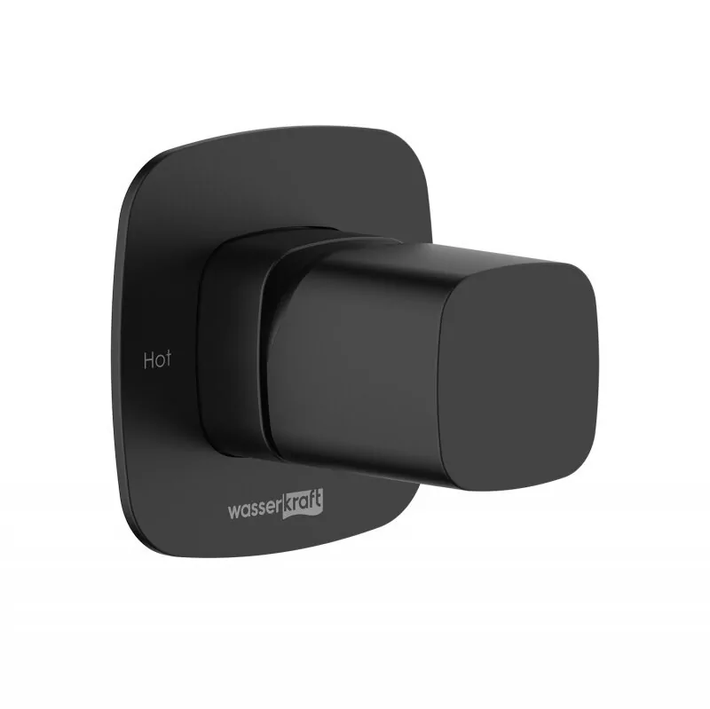 Смеситель WasserKraft Nuthe 9151, встраиваемый, на 1 выход, черный Soft-touch