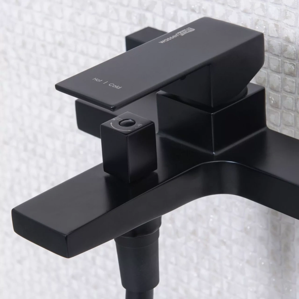 Смеситель для ванны WasserKraft Abens 2001 черный Soft-touch от магазина Vanna-Vanna.ru!