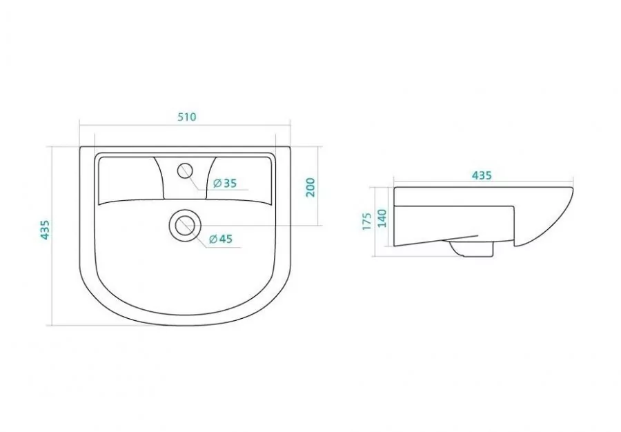 Тумба Style Line Эко Стандарт №10 50 с раковиной Ладога 50 напольная, белая