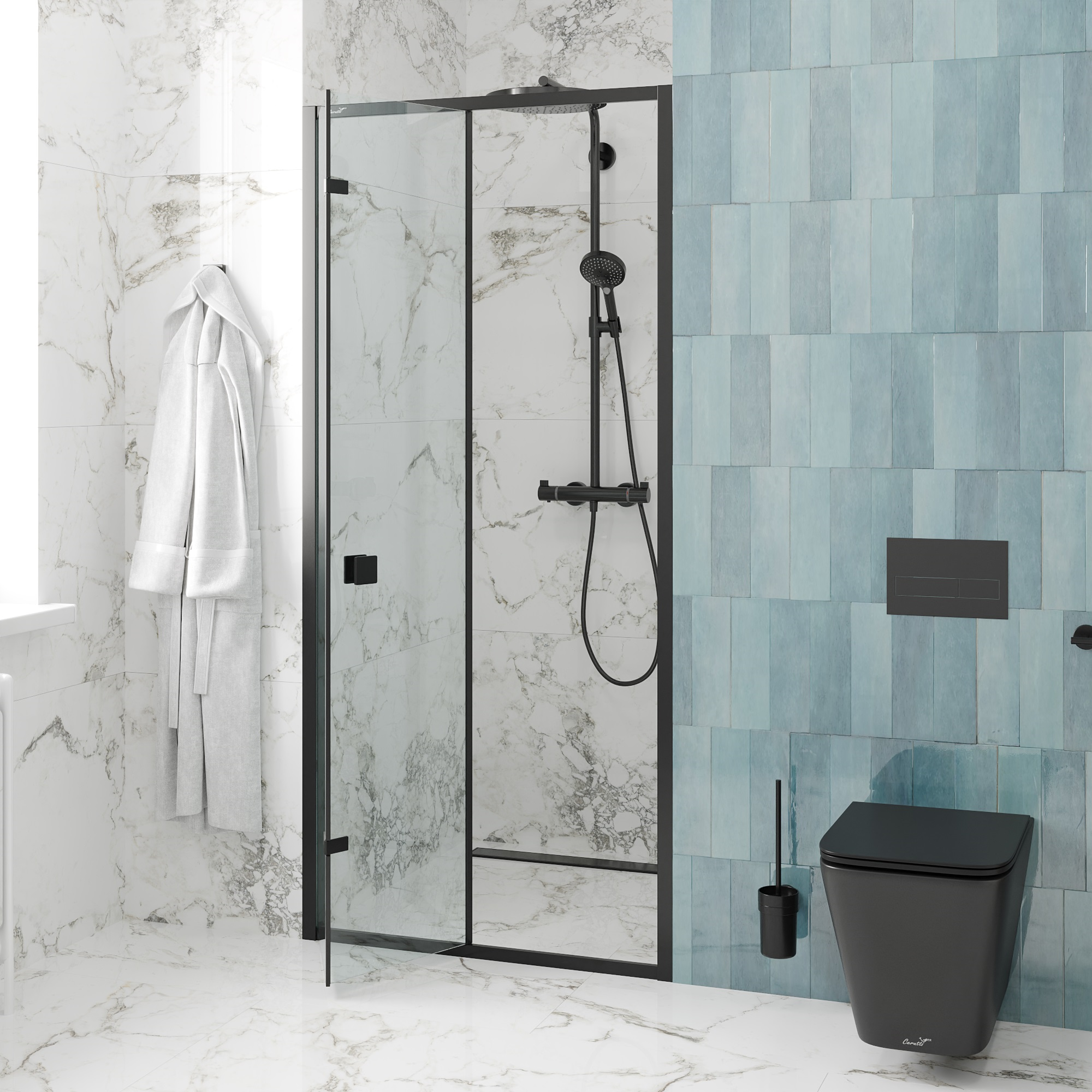 Душевая дверь Ceruttispa BELLA D101B 100х195