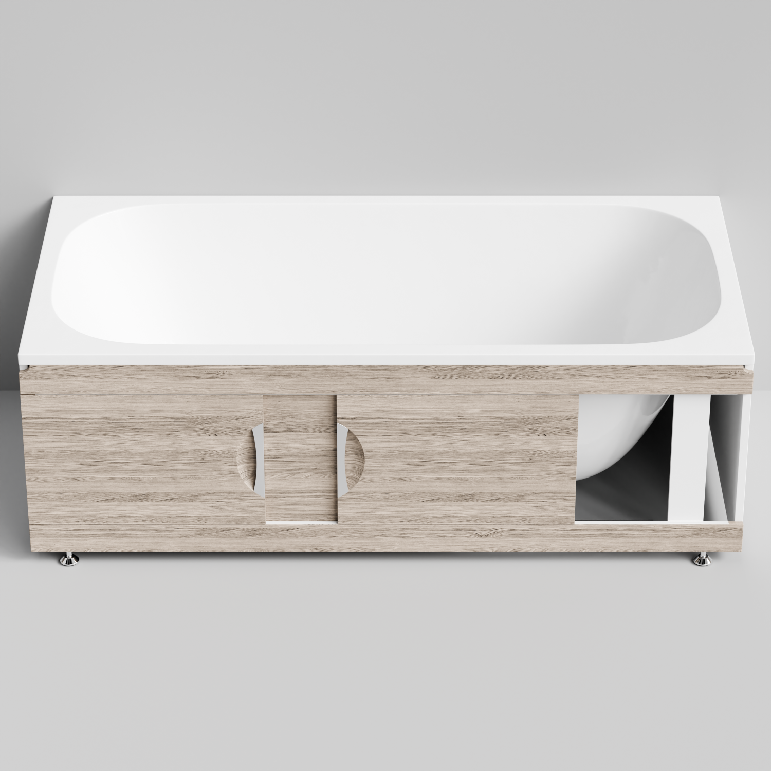 Экран под ванну Vod-ok Топ 170 раздвижной Дубослив ореховый светлый