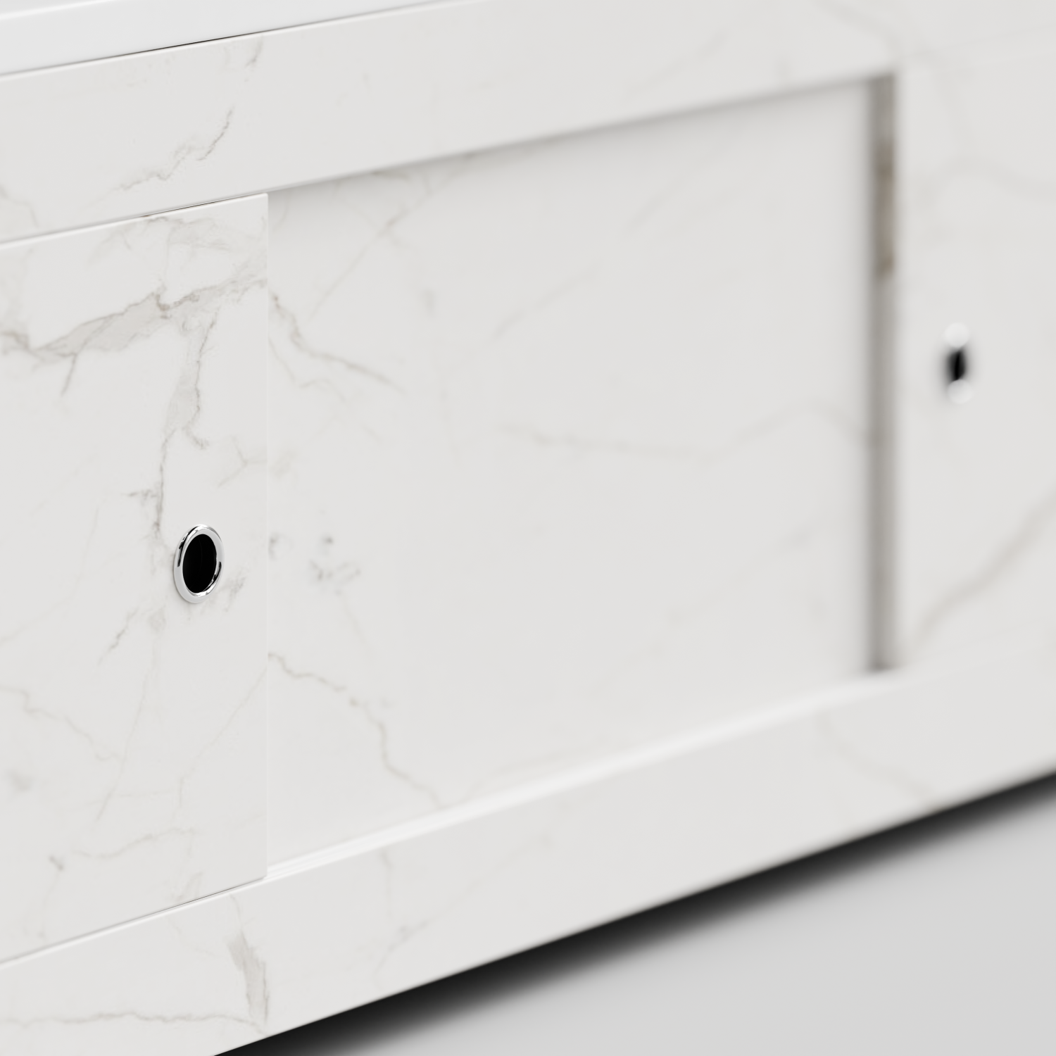 Экран под ванну Vod-ok Купе 180 раздвижной Мрамор Белый натур милк