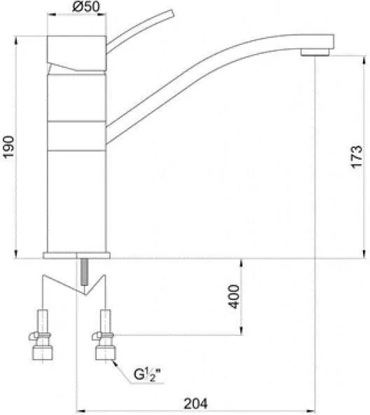 Смеситель для кухни Timo Berta 0303FN хром