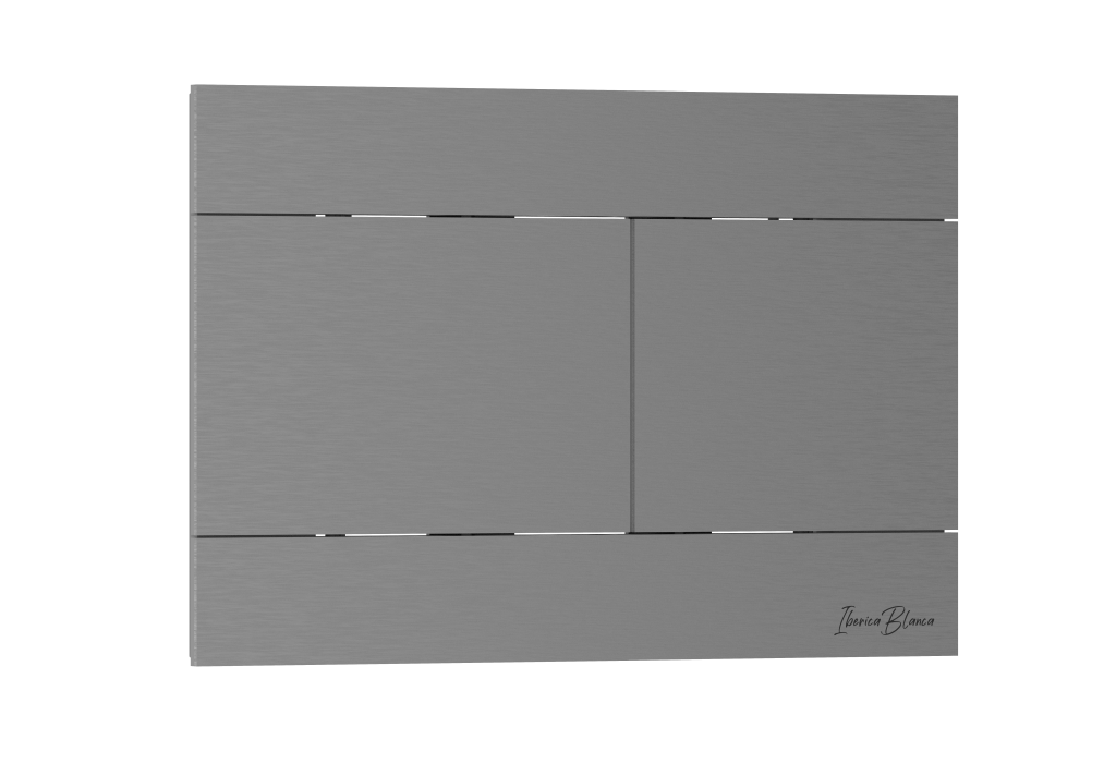 Кнопка смыва Iberica Blanca INOX-R, нержавеющая сталь, механическая, вороненая сталь