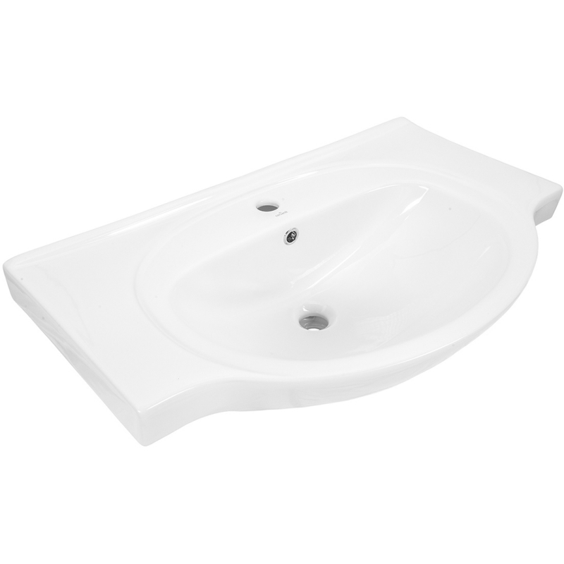 Тумба напольная Viant Лима 80 с раковиной Erica 80, белый