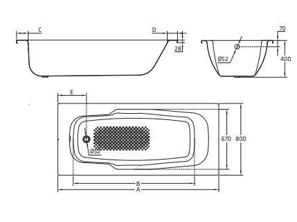 Ванна стальная BLB Atlantica HG B80J 180х80