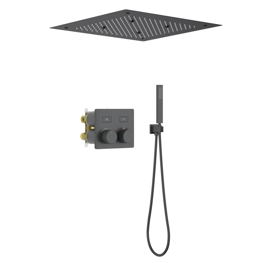Душевая система встроенная с термостатом Timo Petruma SX-5209/03SM черный