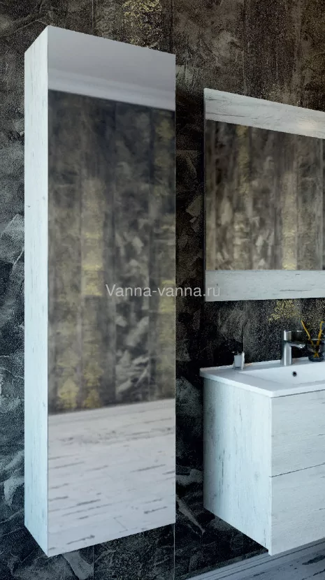 Пенал Sanflor Чикаго 40 подвесной, с открытой полкой L/R, дуб крафт