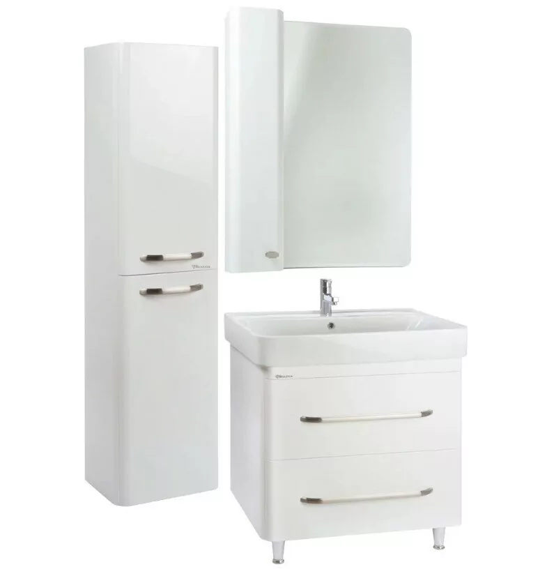 Зеркало со шкафчиком Bellezza Олимпия 60 L белый