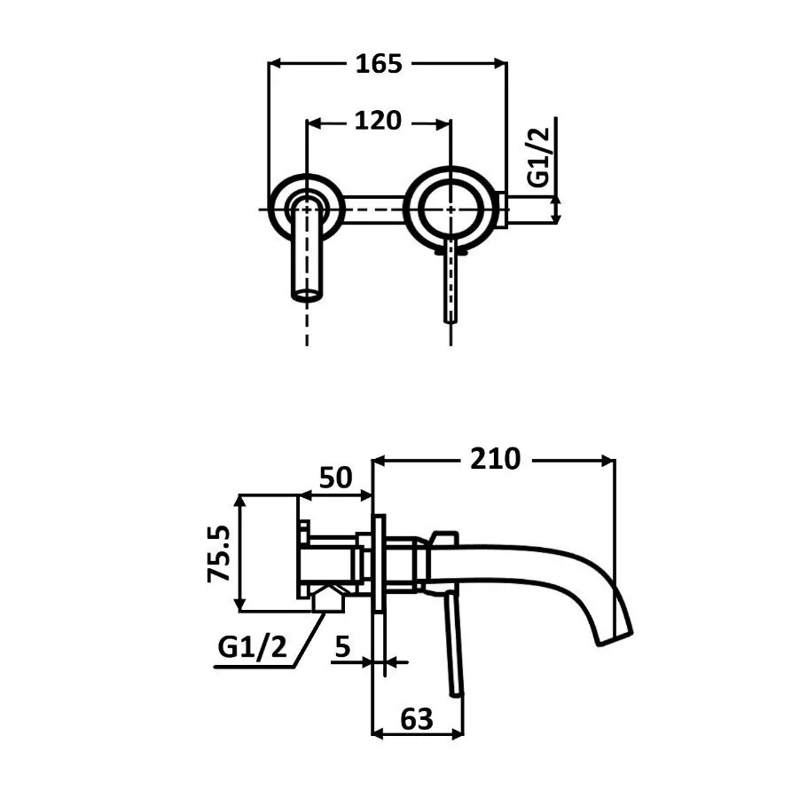Смеситель для раковины ALMAes Atlas TVZ-0813 черный матовый