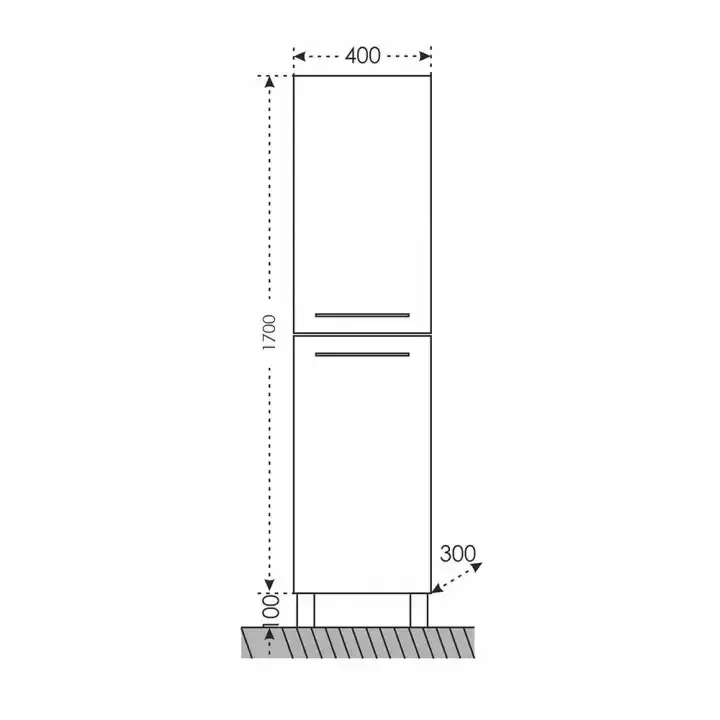 Пенал Санта Вегас 40 R напольный, с корзиной