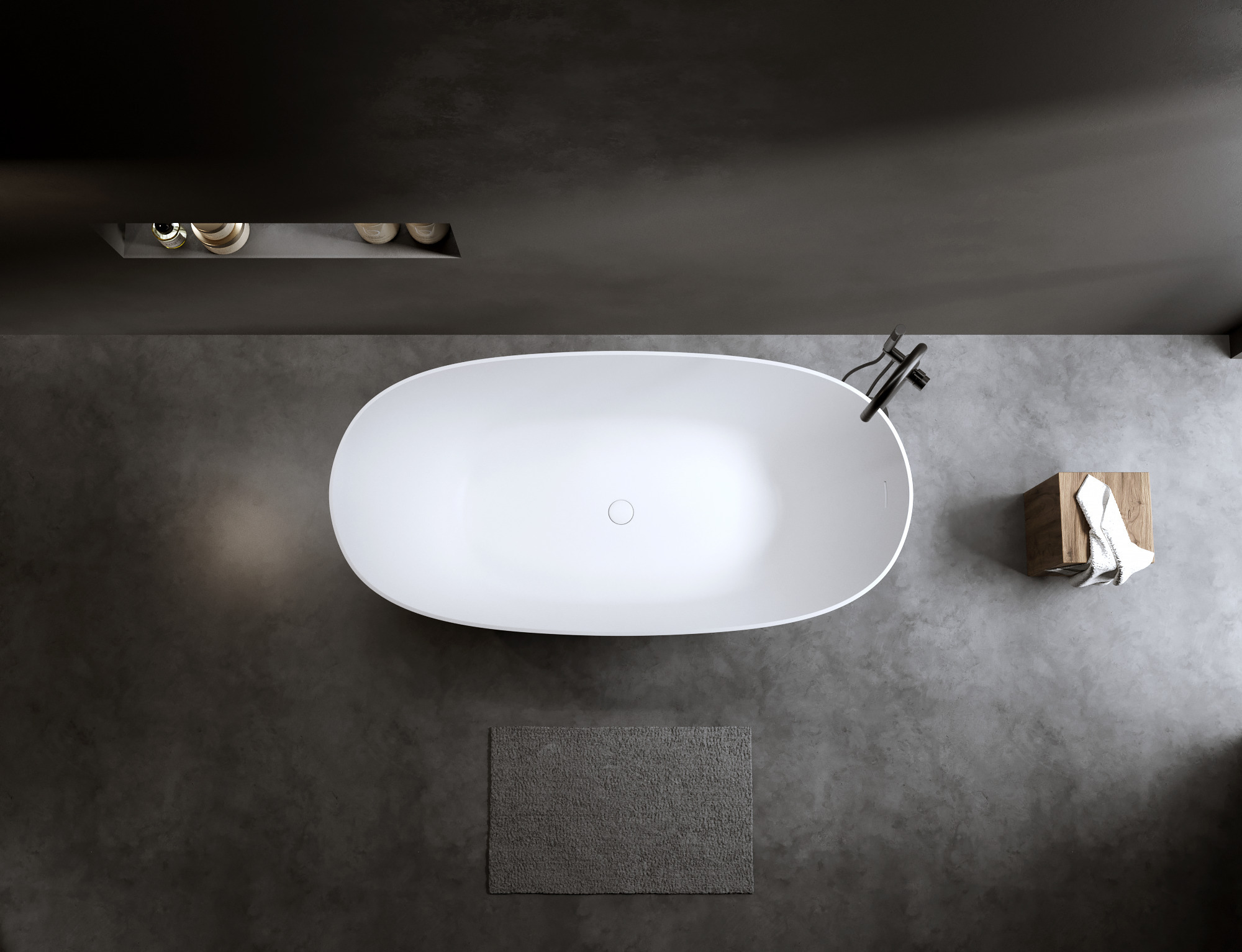 Ванна из искусственного камня Timo solid SATU1750 (1750*810*540)