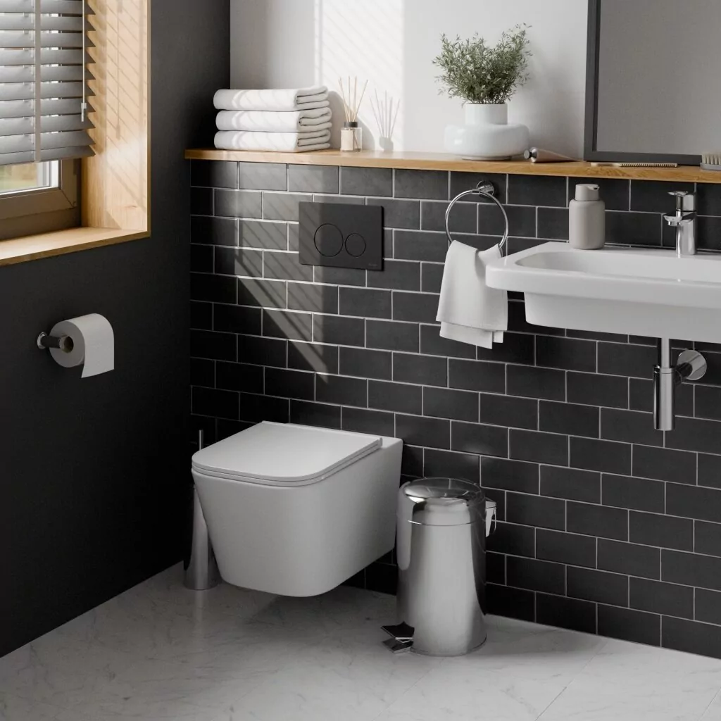 Кнопка смыва Iberica Blanca INOX-O IB.B081.002.003 механическая, черный матовый