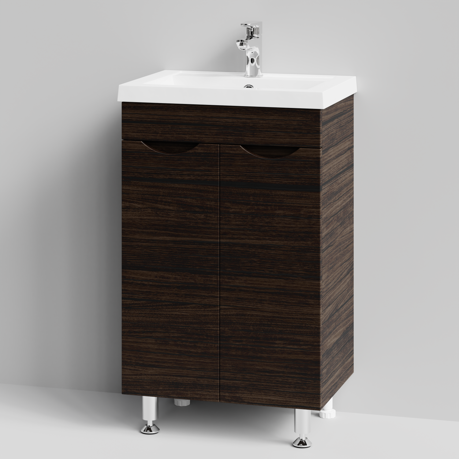 Тумба с раковиной Vod-ok Смайл 50 напольная, Палисандр