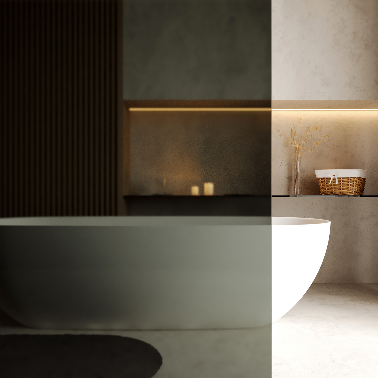 Душевая перегородка WasserKRAFT Vechte 60W46MB-TG черный матовый