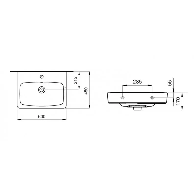 Тумба напольная 1Marka Tera 60Н с раковиной Нео 60, 1 дверь, белый