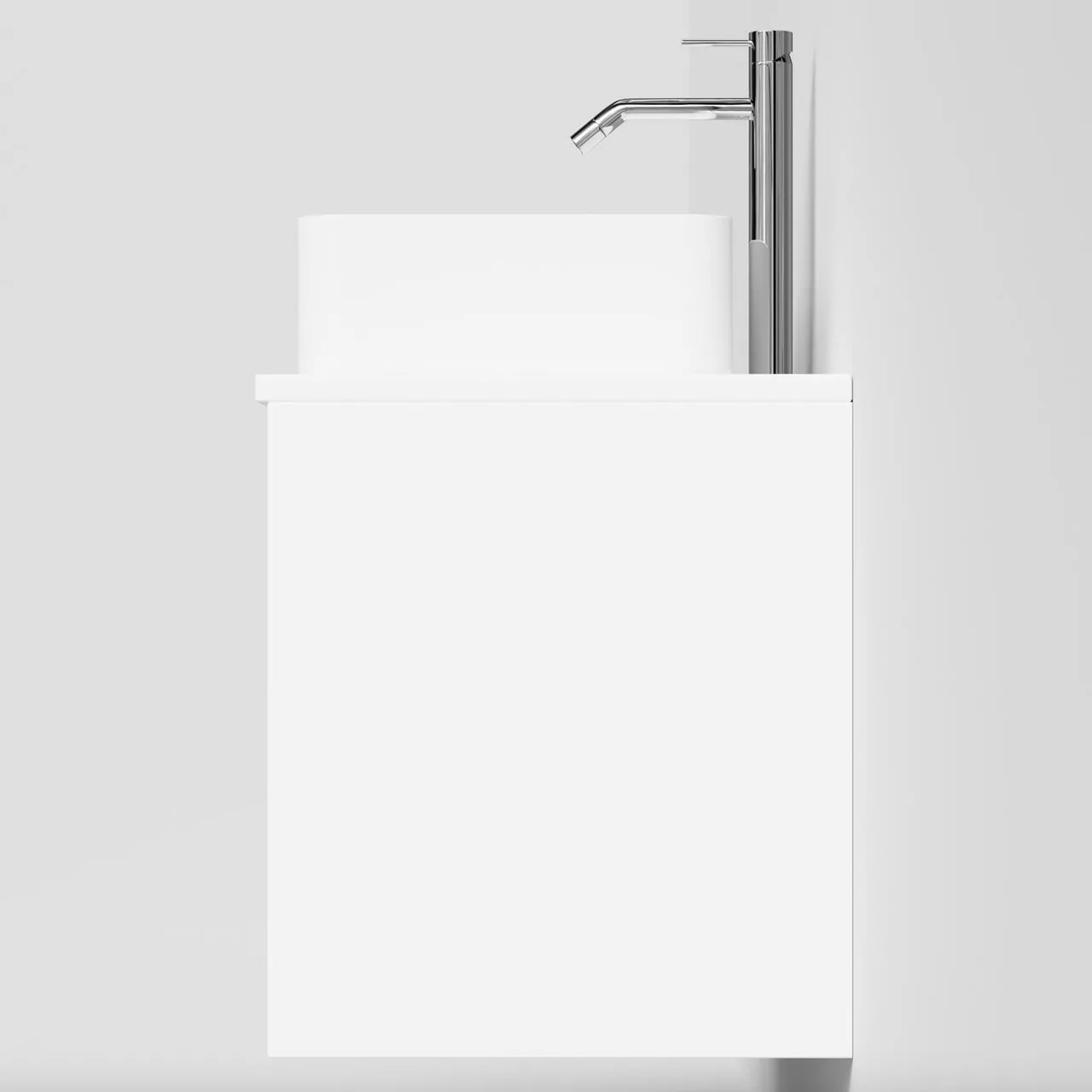 Тумба подвесная Vod-ok Соло 90 с раковиной Олимпия 560, белый + 7 цветов