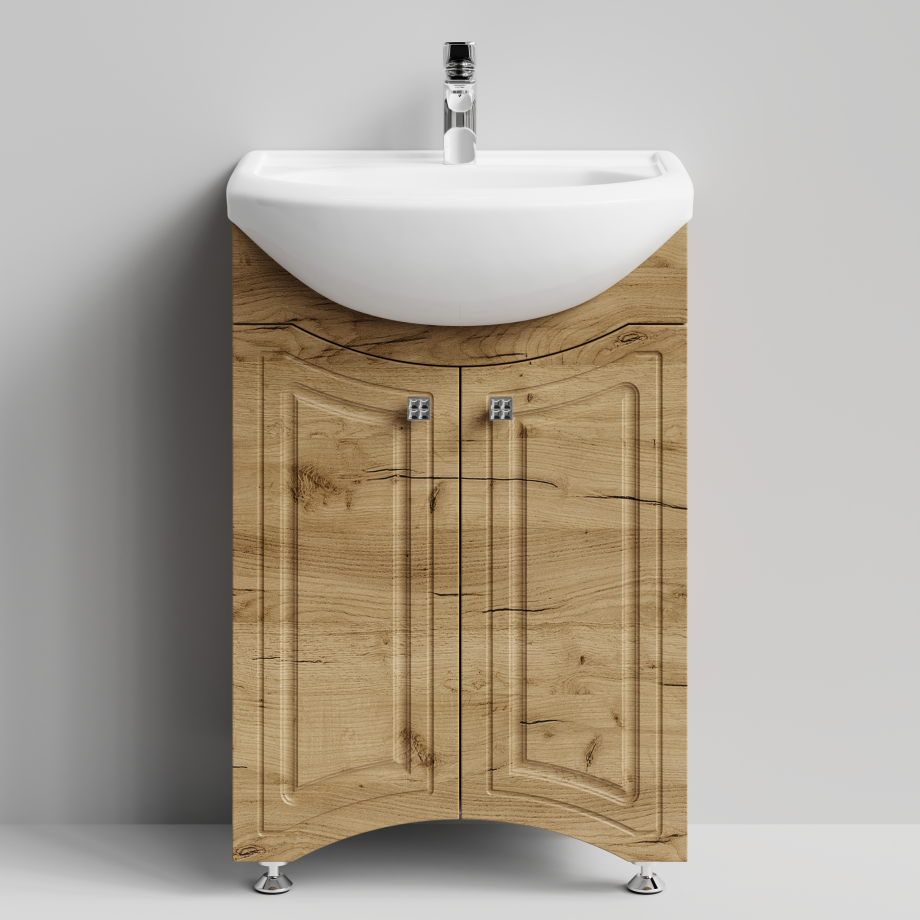 Тумба с раковиной Адам 55 напольная, Дуб Тортуга