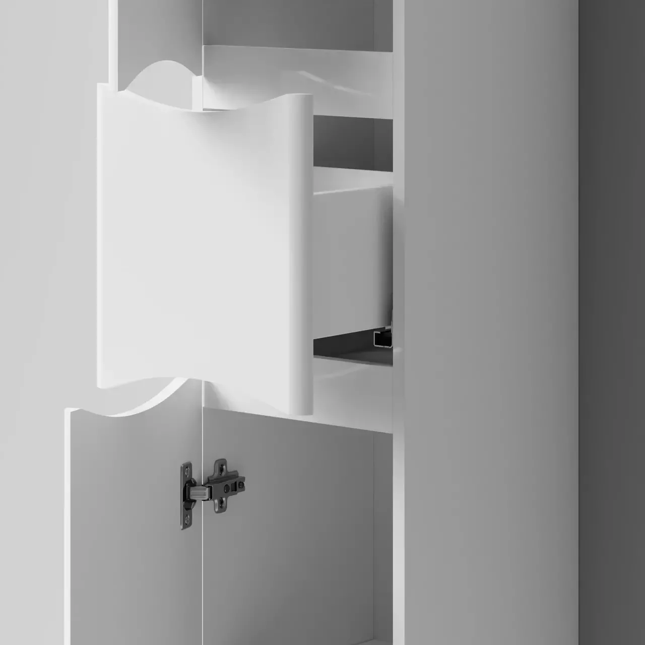 Пенал Vod-ok Адель 30 L/R, 2 двери, 1 ящик, напольный, белый + 13 цветов от магазина Vanna-Vanna.ru!