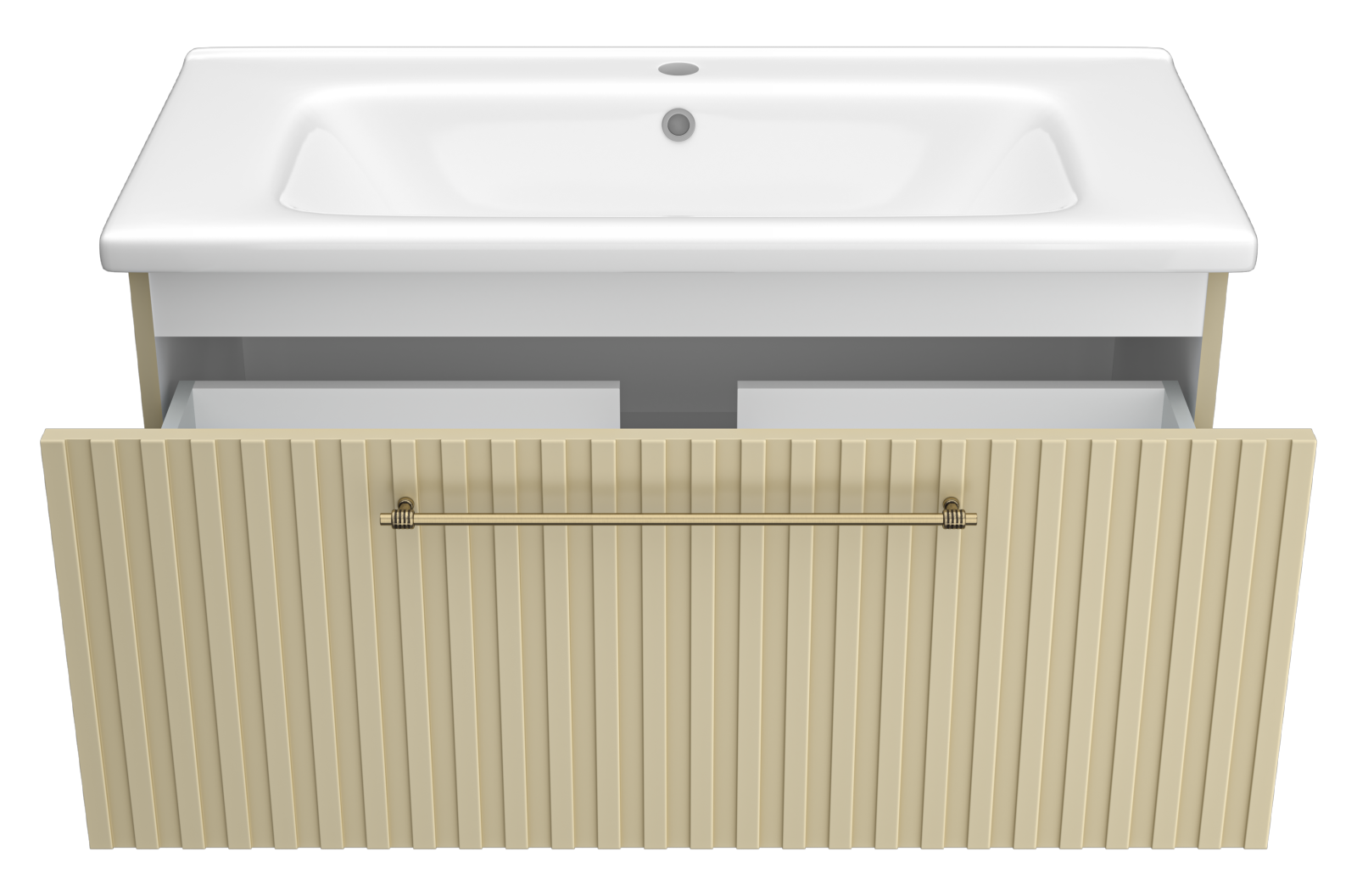 Тумба с раковиной Brevita Alicante 90 подвесная, капучино