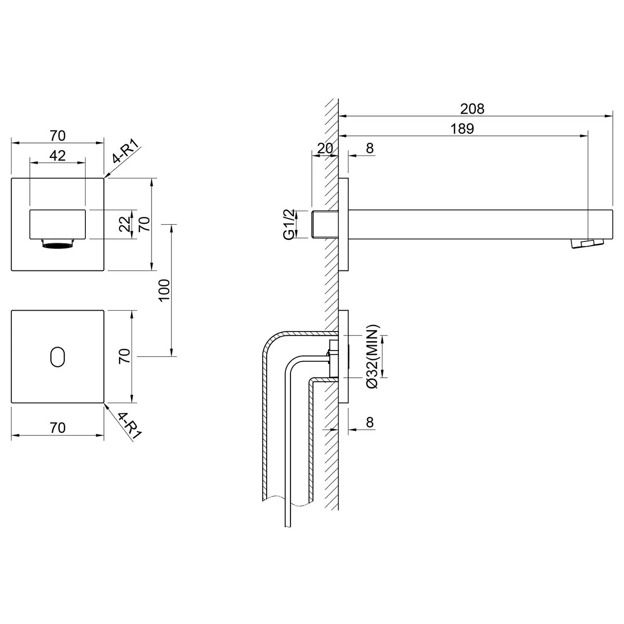 Смеситель для раковины Timo Selene 2073/17SM матовое золото