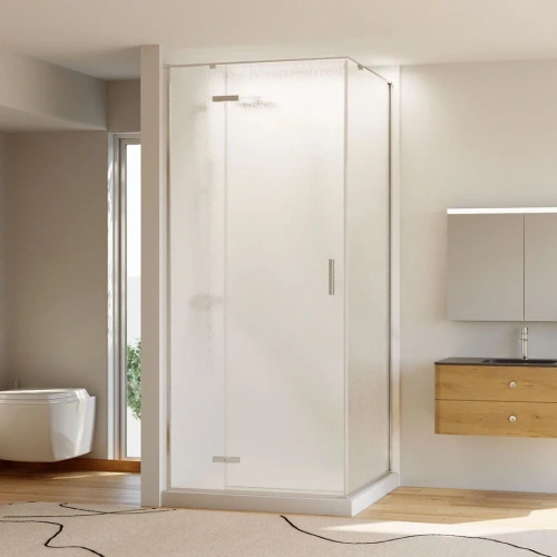 Душевой угол Veconi Rovigo RV-073R/L, 800х1000х1950, хром, стекло дождь от магазина Vanna-Vanna.ru!