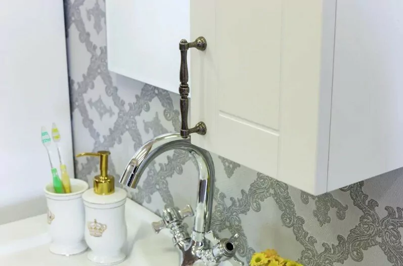 Зеркало с шкафчиком Sanflor Глория 85 R белый матовый