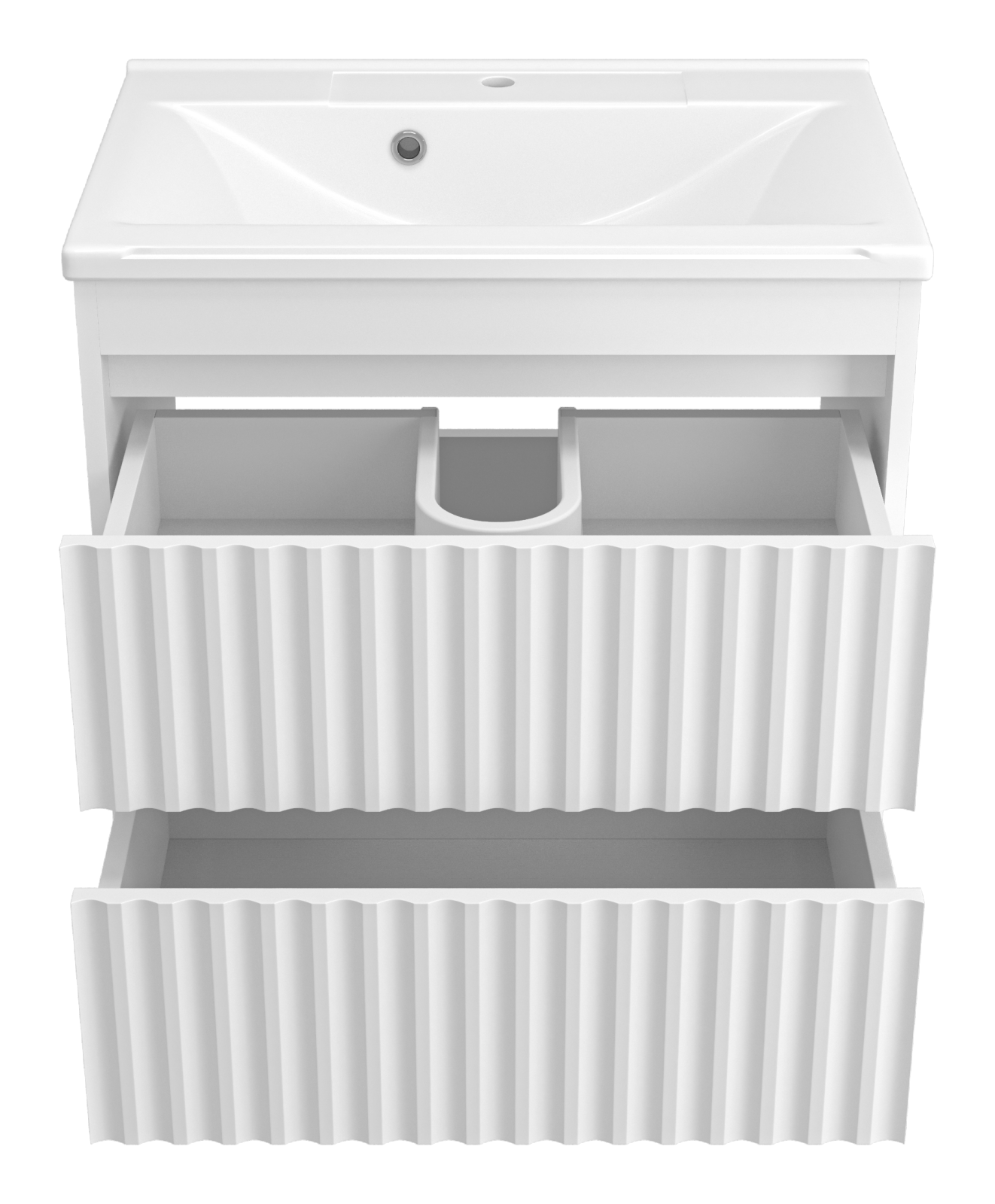 Тумба с раковиной Brevita Balaton 65 подвесная, белый