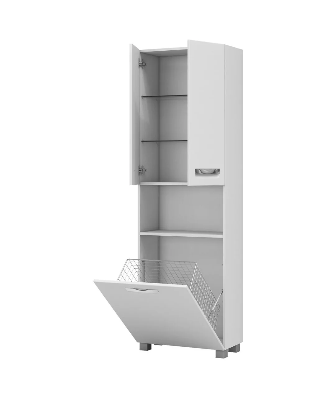 Пенал напольный Vigo Plaza 60 L/R, с корзиной, белый от магазина Vanna-Vanna.ru!