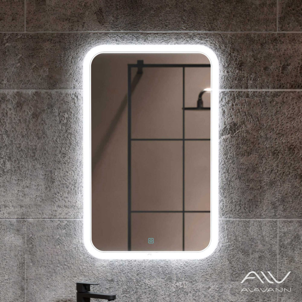 Зеркало Alavann Anna 50 свет, сенсор, антизапотевание, белый