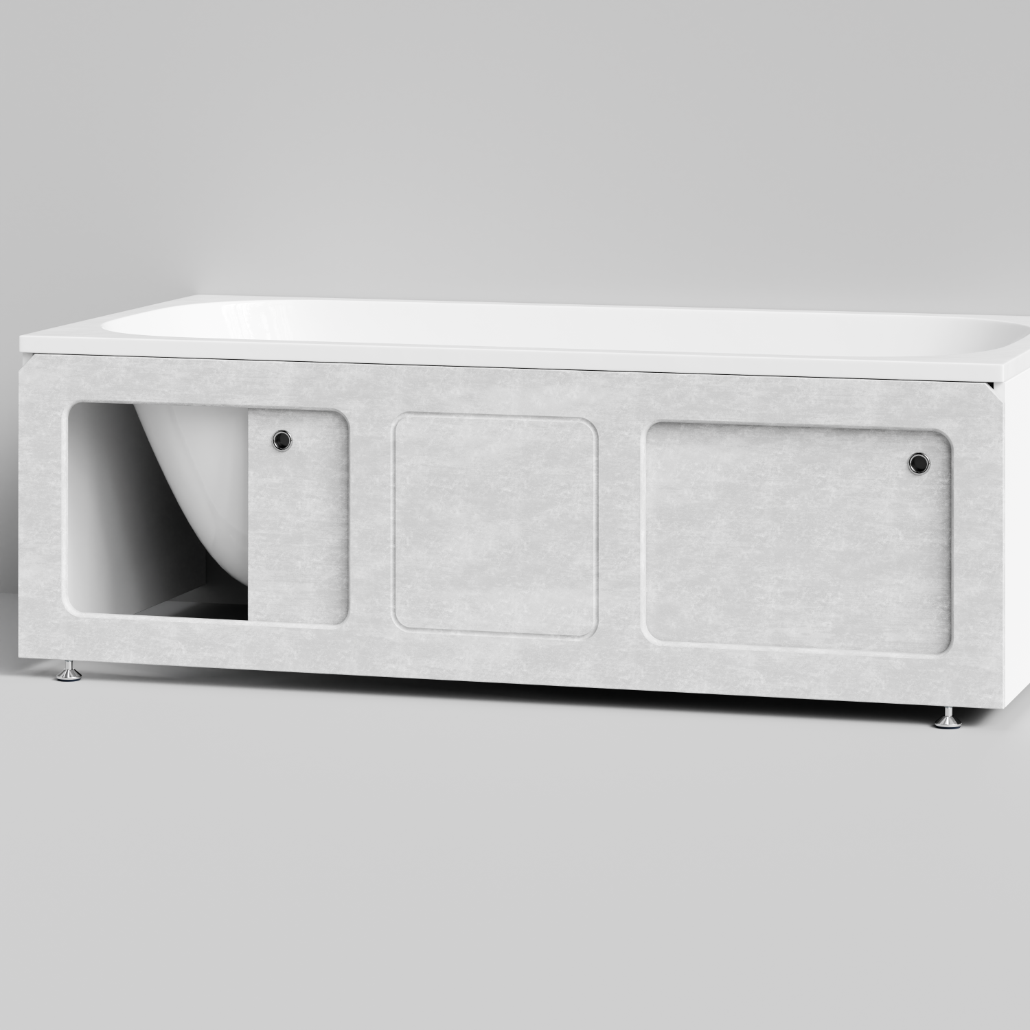 Экран под ванну Vod-ok Хит 170 раздвижной Белый камен