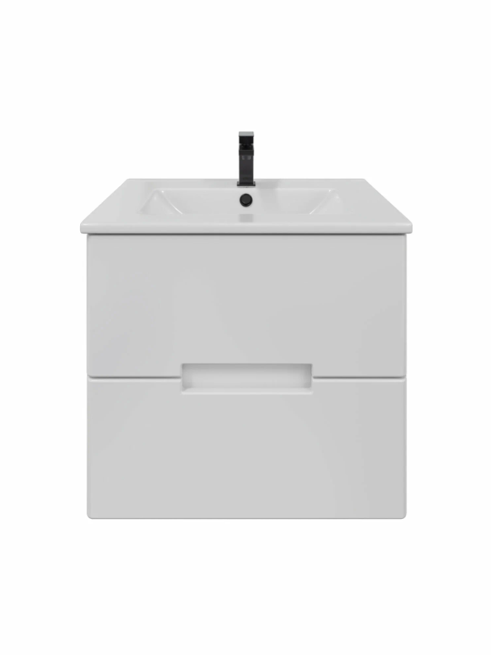 Тумба подвесная SanStar Ориана 60 с раковиной Como 60 (комплект), белая