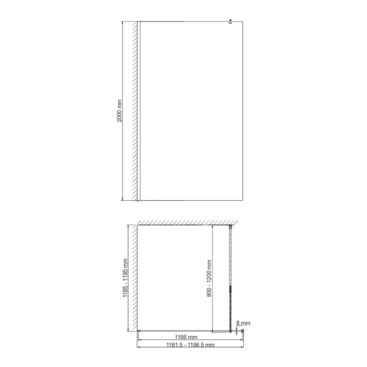 Душевая перегородка WasserKRAFT Rur 30W40PG-MG, глянцевое золото