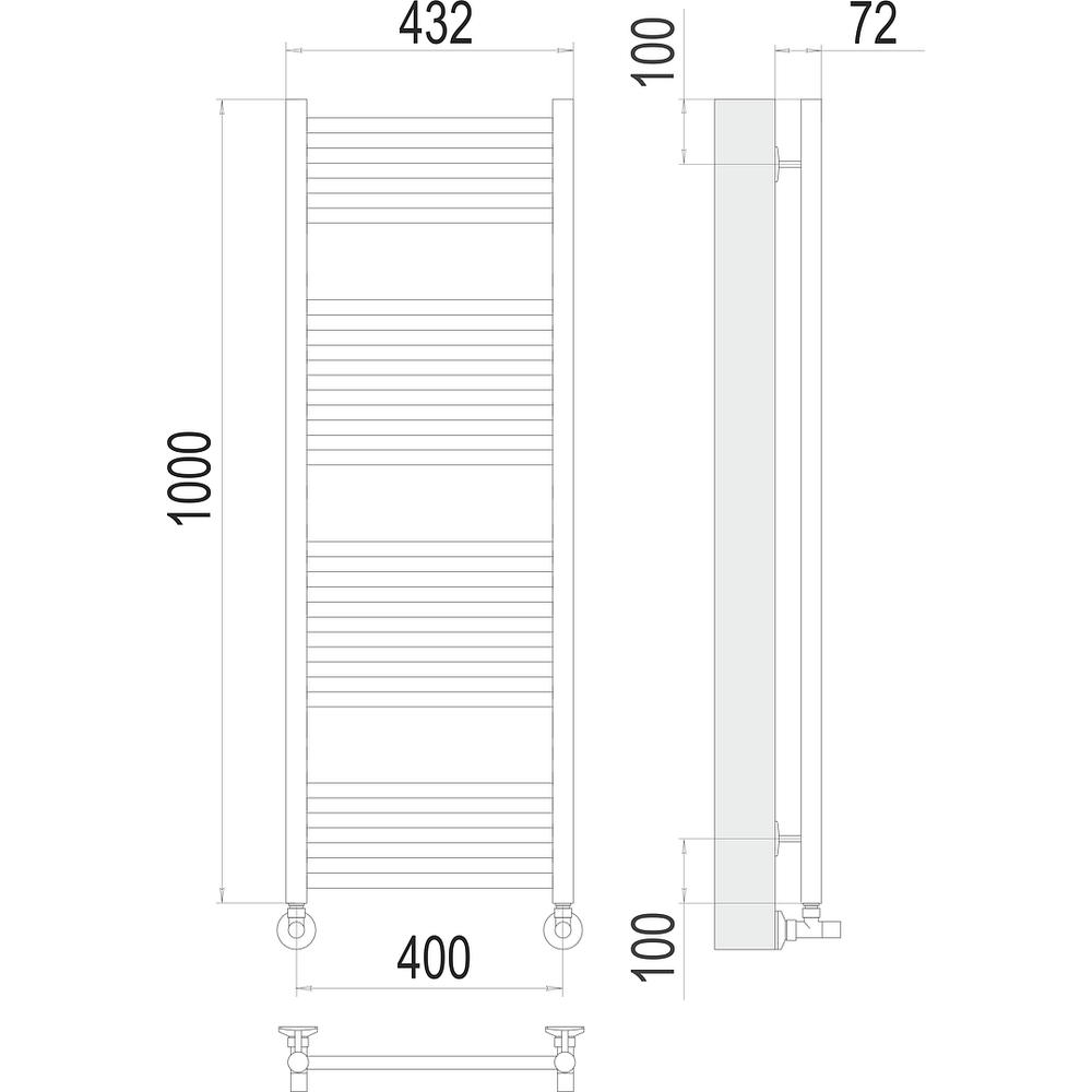 Полотенцесушитель водяной Terminus Аврора П20 40х100