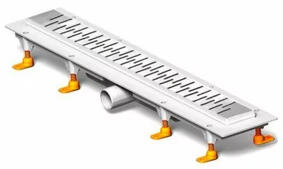 Душевой лоток MCH Veconi Medium 650 с решеткой, хром