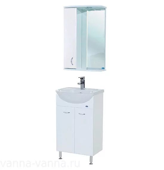 Тумба с раковиной Bellezza Уют 50 напольная, прямая, белая