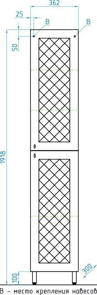 Пенал Style Line Канна 36 R Люкс напольный, белый