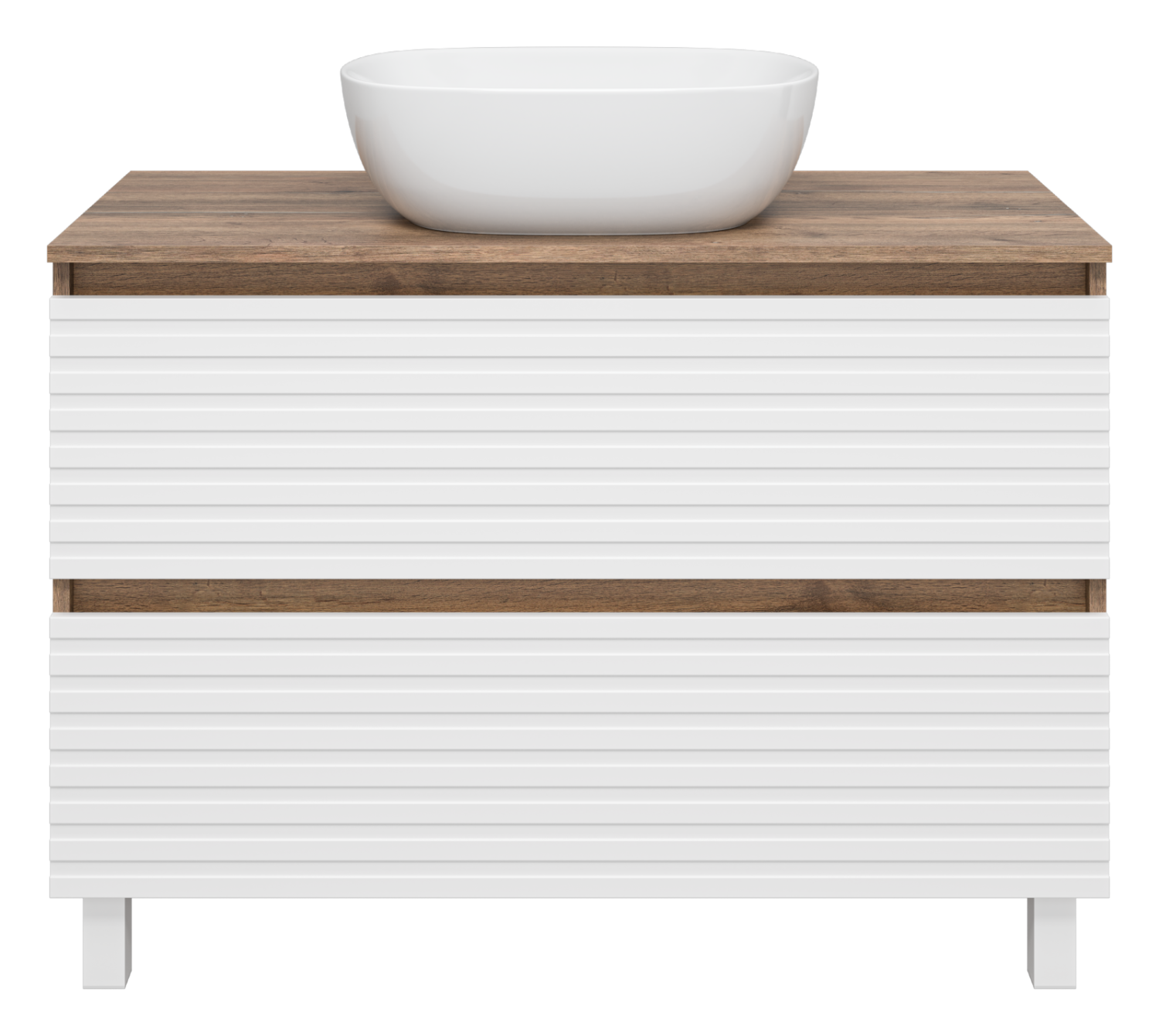 Тумба с раковиной Brevita Dakota 100, белый